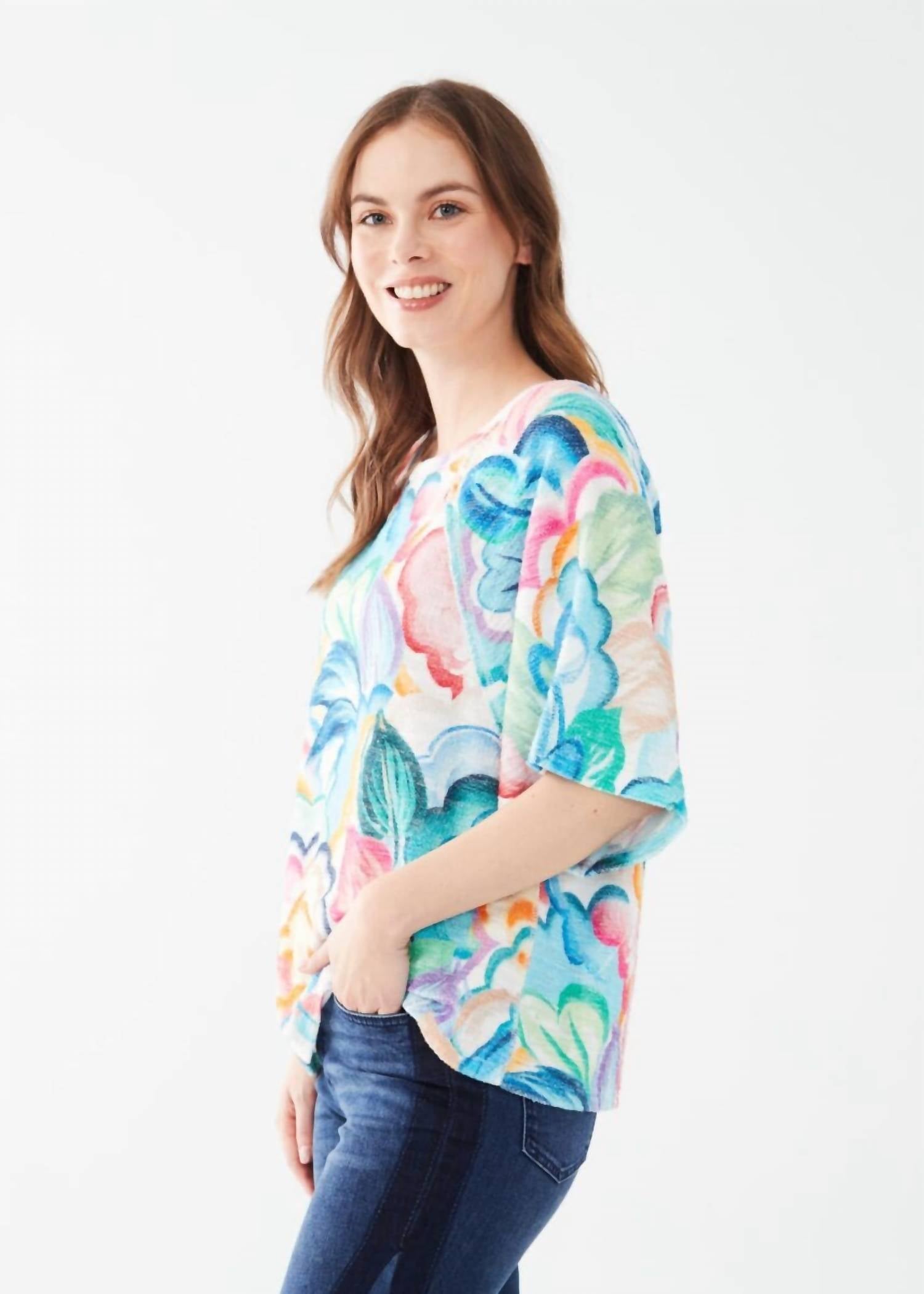 Fdj - Taylor Three-quarter Sleeve Raglan Top