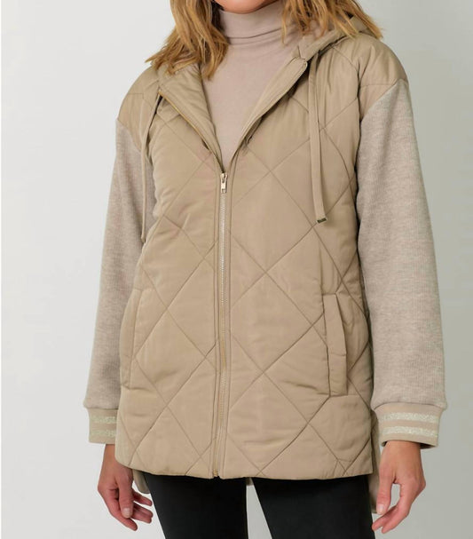 Mystree - Mixed Sleeve Puffer Jacket