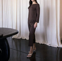 P.Cill - Vera Butter Modal Boat Neck Top