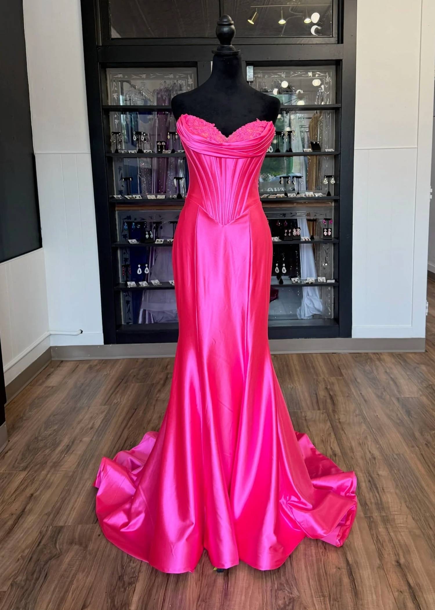 Sherri Hill - Women's Strapless Satin Dress
