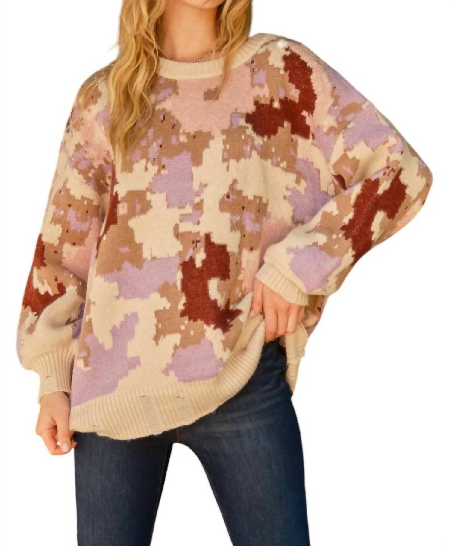 And The Why - Out of Hiding Camo Sweater