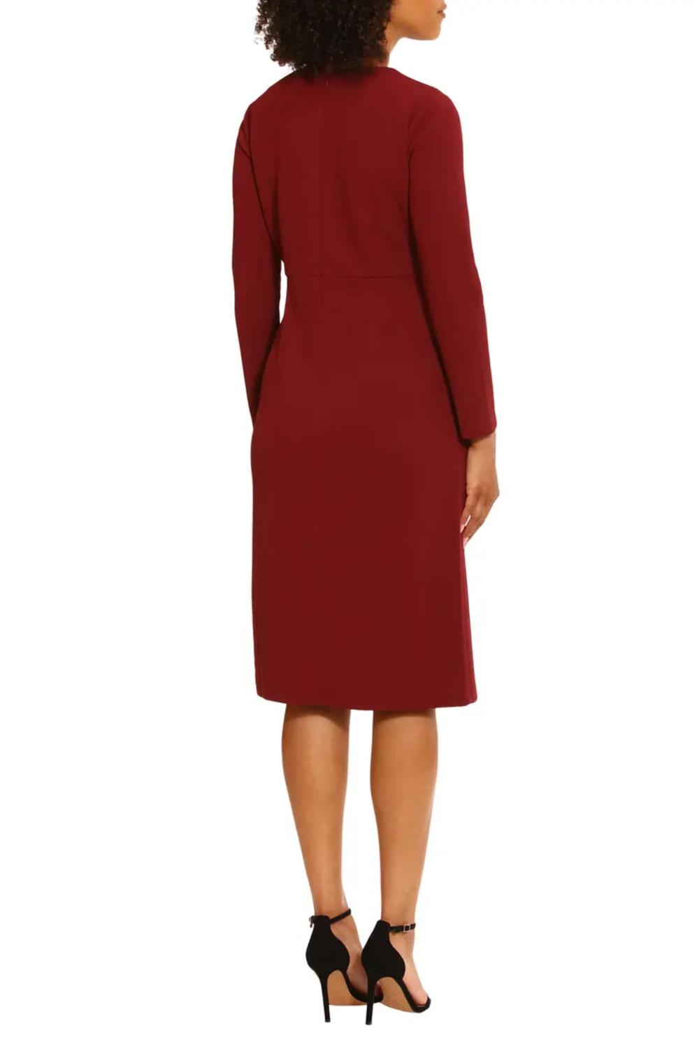Maggy London - Long Sleeve Button Detail Dress