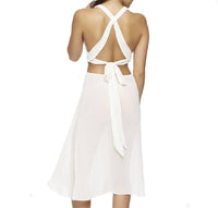 Jezebel - Luna Chiffon And Satin Goddess Tea Length Dress