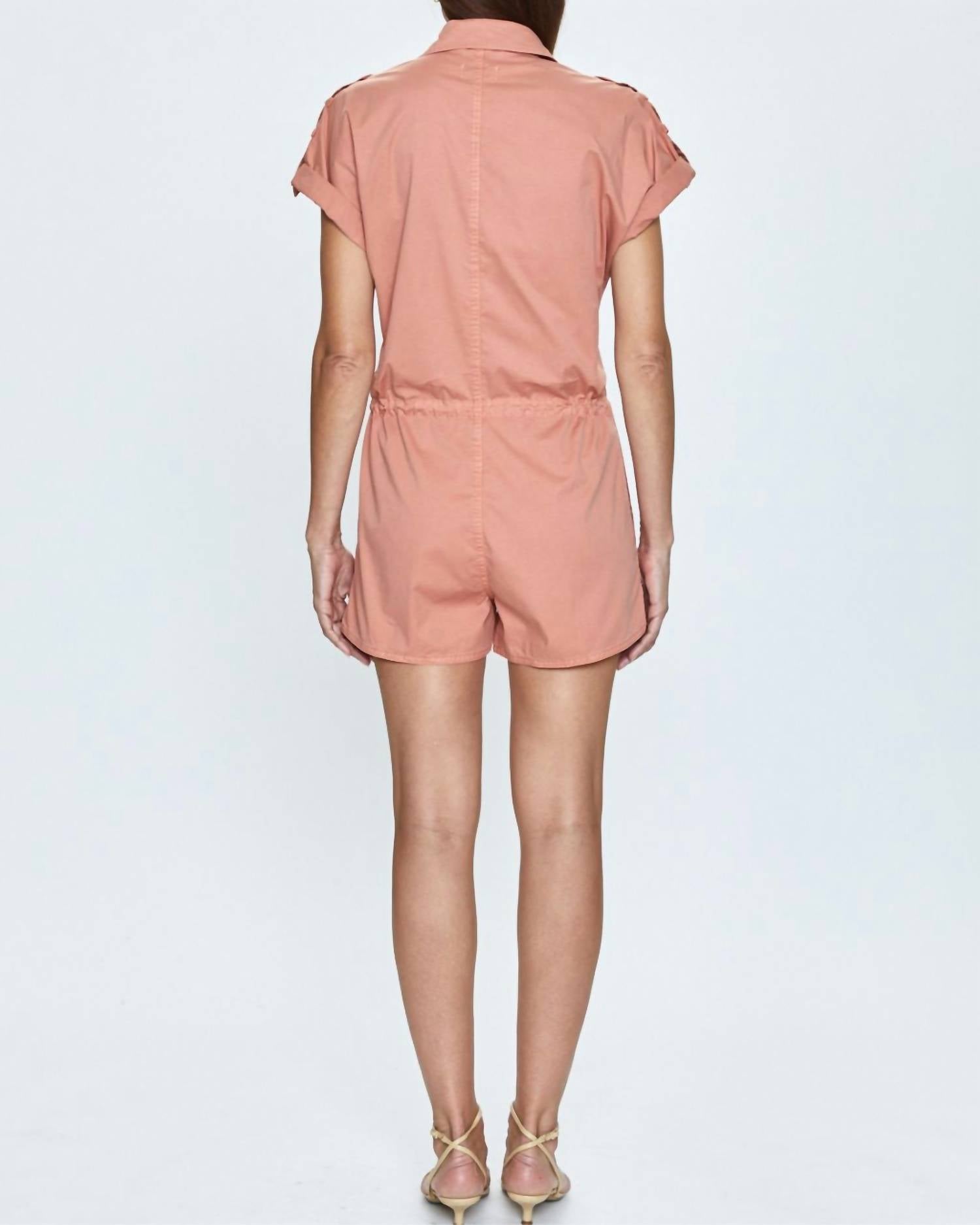 Pistola - Meg Short Sleeve Zip Front Romper