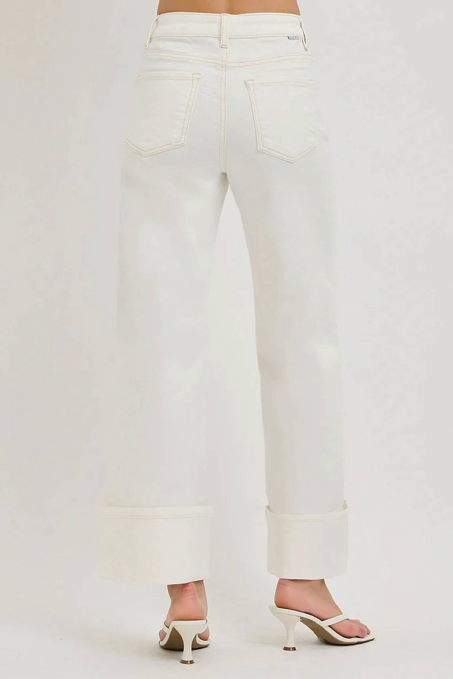 Risen - High Rise Crop Wide Pants