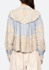 Sea - Alexandra Embroidery Long Sleeve Blouse