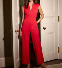 Jude Connally - Kendall Ponte V-neck Jumpsuit