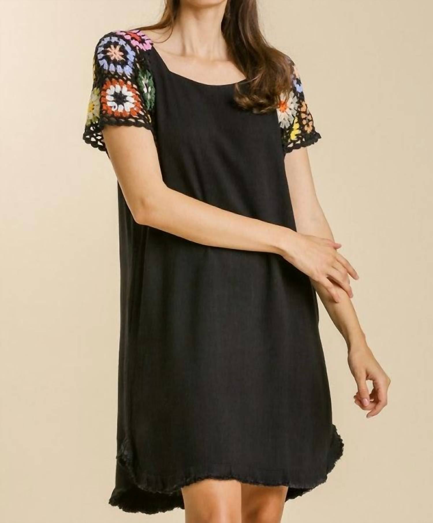 Umgee - Crochet Sleeve Dress