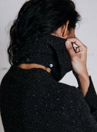 Autumn Cashmere - Split Sleeve Cuffed Detachable Snood Sweater