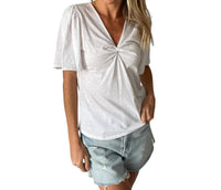 Six/Fifty - Courtney V Neck Twist Tee