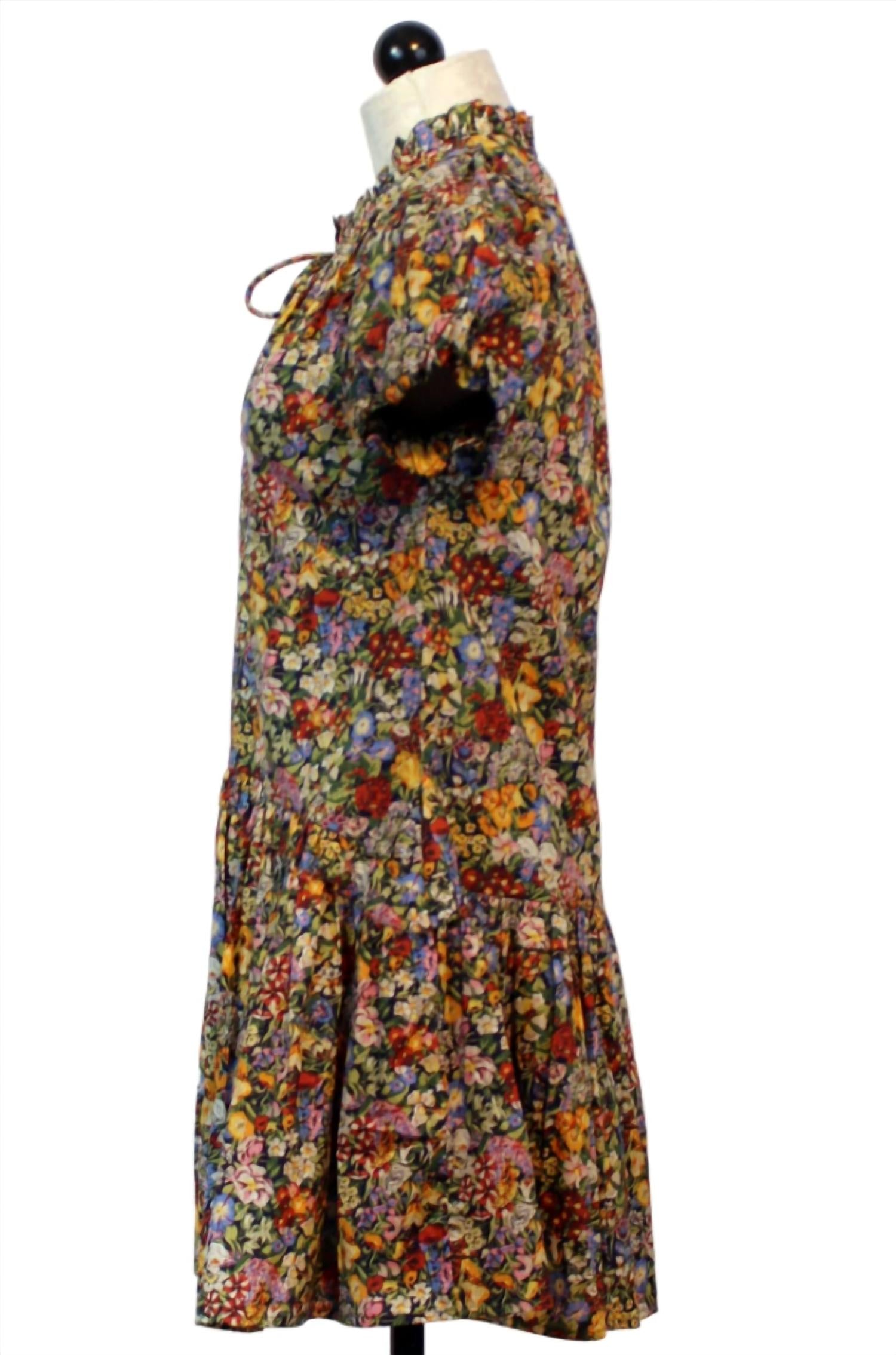 LOVE THE LABEL Cottage Garden Mini Dress in liberty - women's dress - detail view