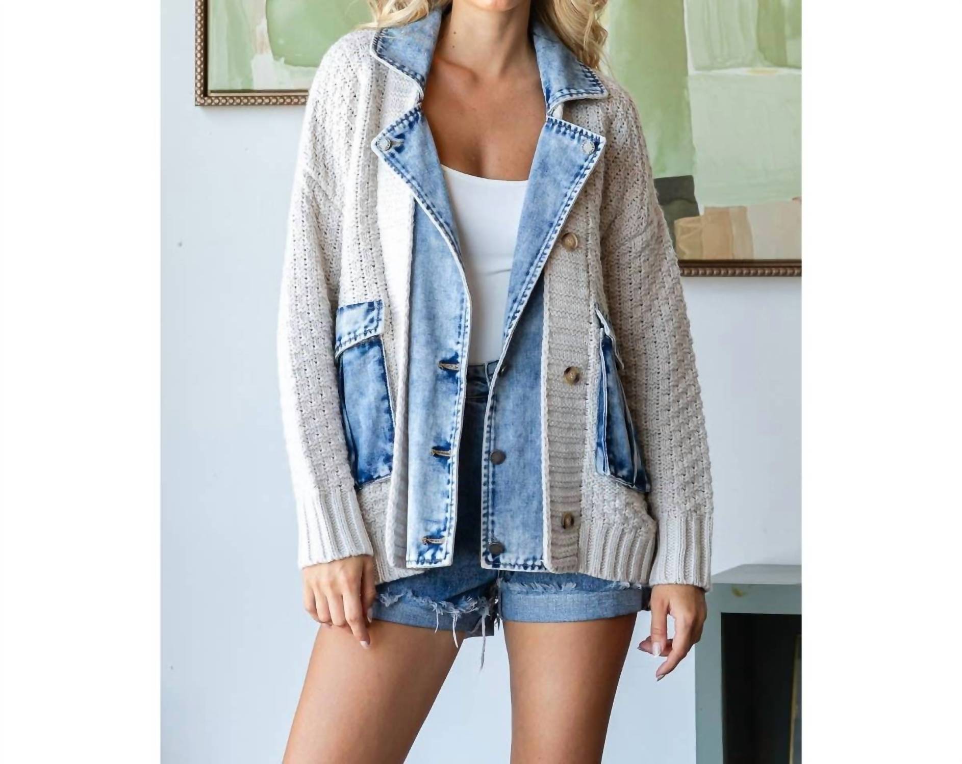 Veveret - Knit Body Layerd Jacket