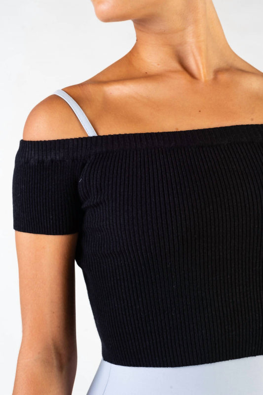 Capezio - Ribbed Knit Cropped Sweater