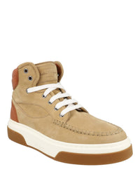 Salvatore Ferragamo Men's Cassina Suede High-top Sneakers in beige khaki - men's sneaker