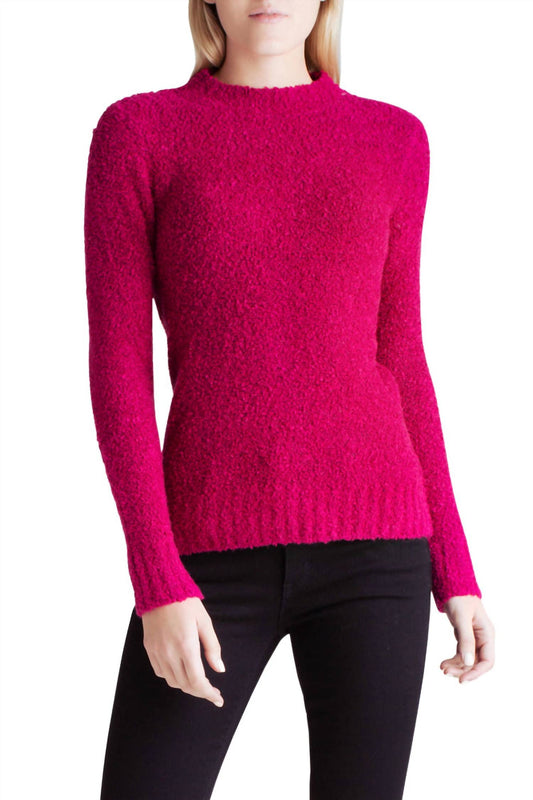 Kensie - Fuzzy Boucle Long Sleeve Sweater