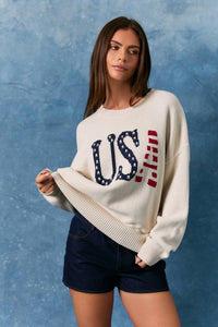 Le Lis - Usa Crewneck Sweater