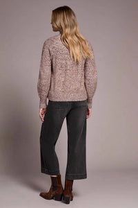 Tribal - Two Tone Mock Neck Sweater