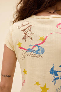 Daydreamer - Western Flash Pointelle Tee