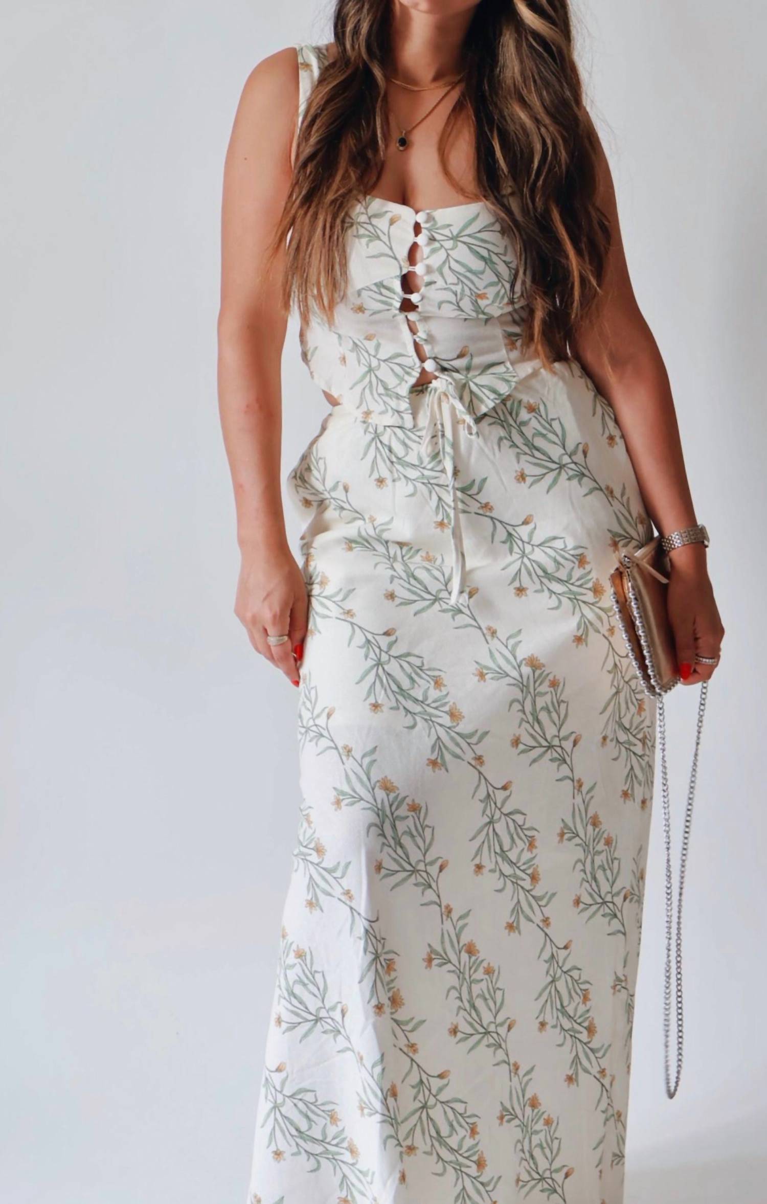 The Workshop Studio - Floral Corset Crop Top