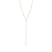 Eklexic - Women's Cz Studded Lariat Necklace