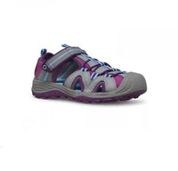 MERRELL Kids' Hydro 2 Sandal in grey berry - kids' sandal - detail view