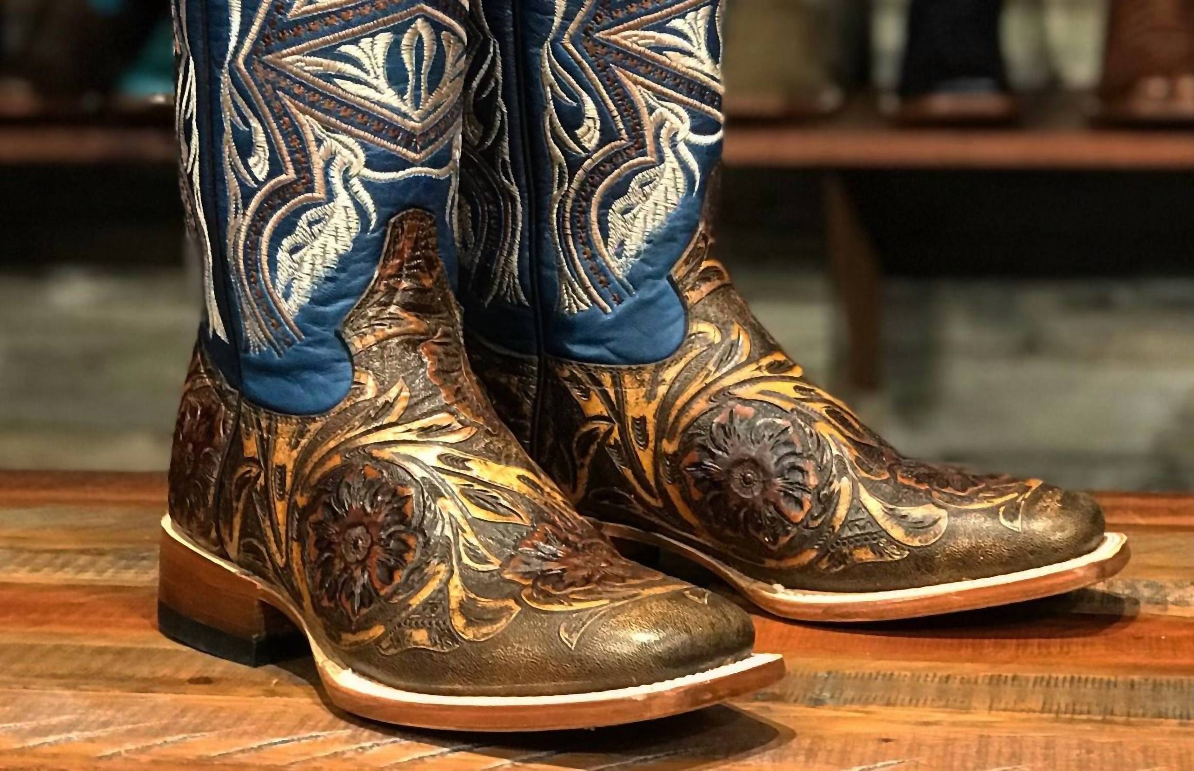 Tanner Mark - Men's Sin Wagon Tooled Leather Boots