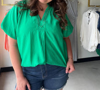 Umgee - Women's V Neck Blouse