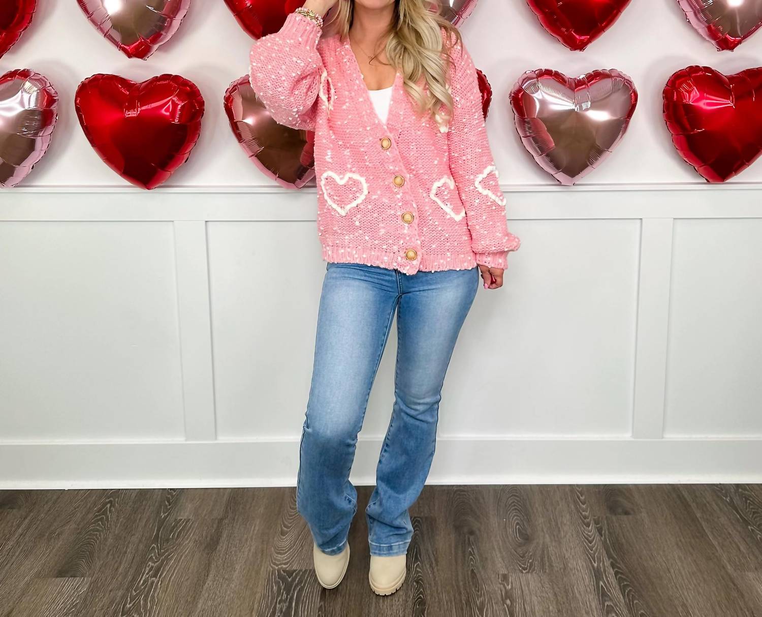 Mello - Falling In Love Knit Long Sleeve Cardigan