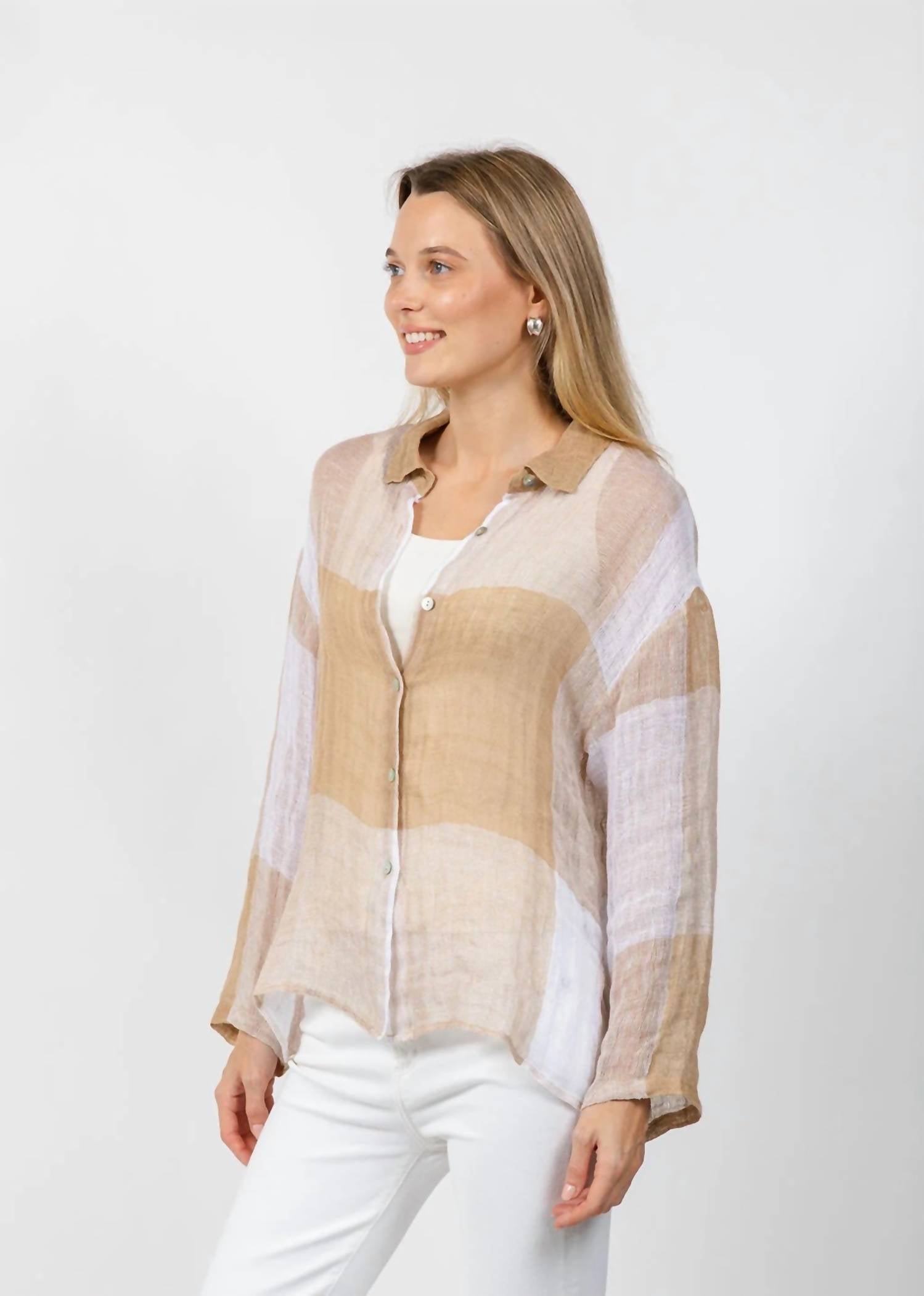 Elliott Lauren - Mesh Easy Button Up Shirt