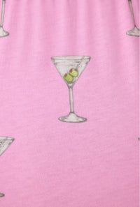 PJ Salvage Martini Print Pajama Short in pink - women's shorts - view 4