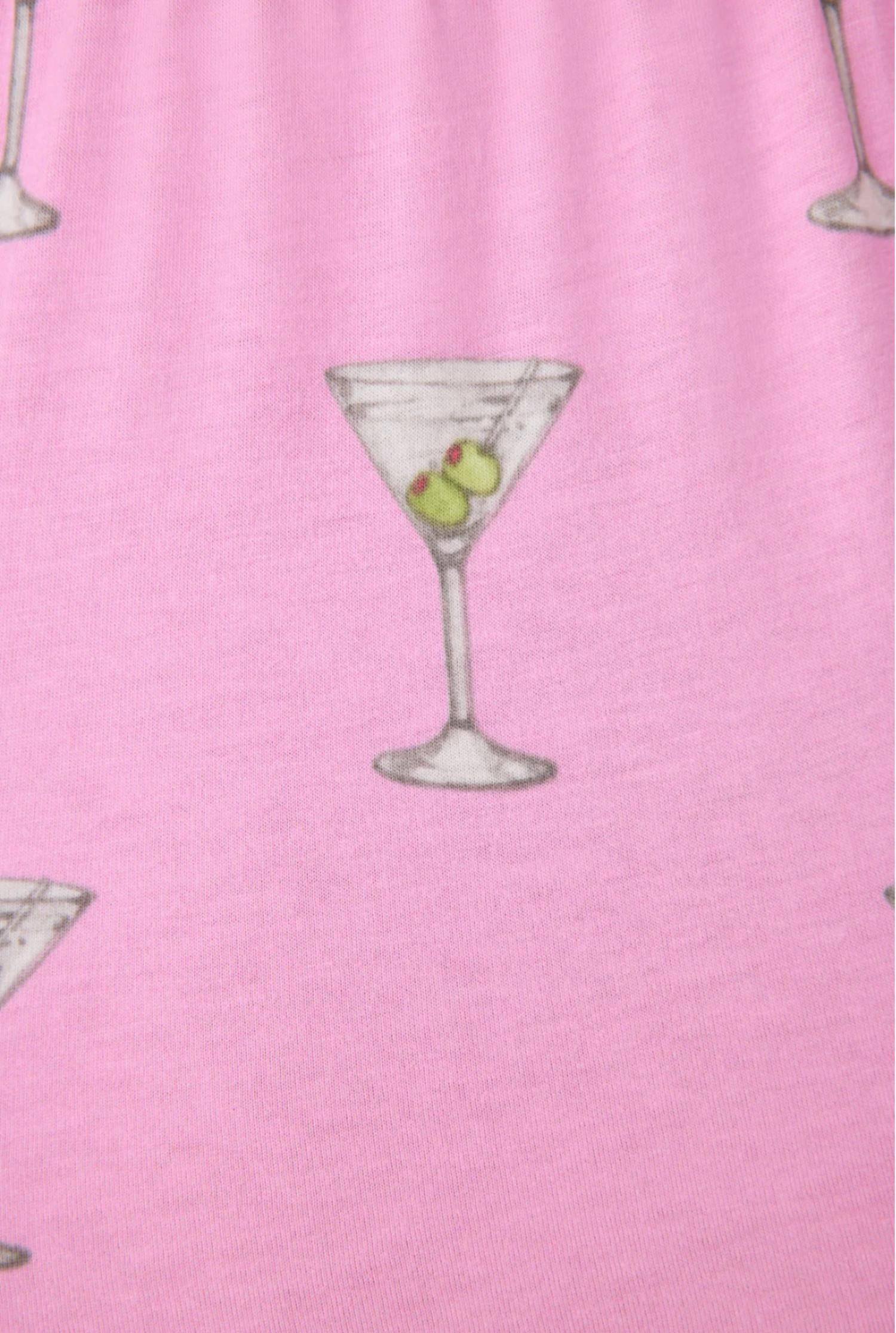 PJ Salvage Martini Print Pajama Short in pink - women's shorts - view 4