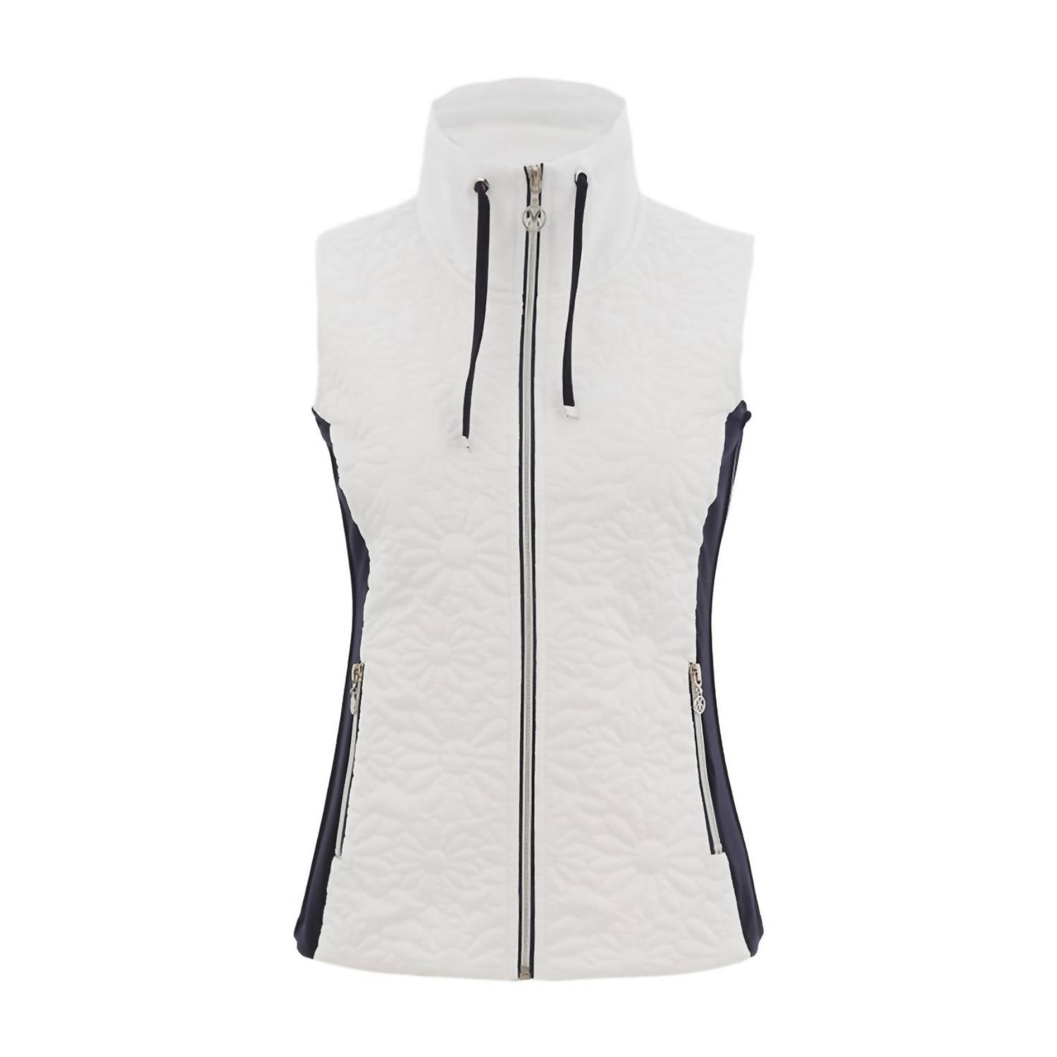 DOLCEZZA Women's Gilet Vest in white navy - women's jacket