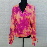 Bar Iii - Long Sleeve Wrap Blouse