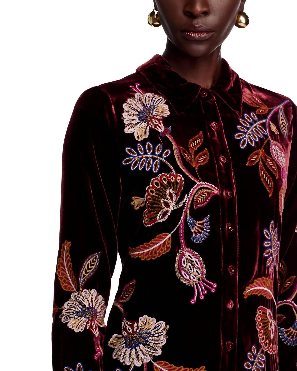 Johnny Was - GINEVA VELVET SHIRT DRESS