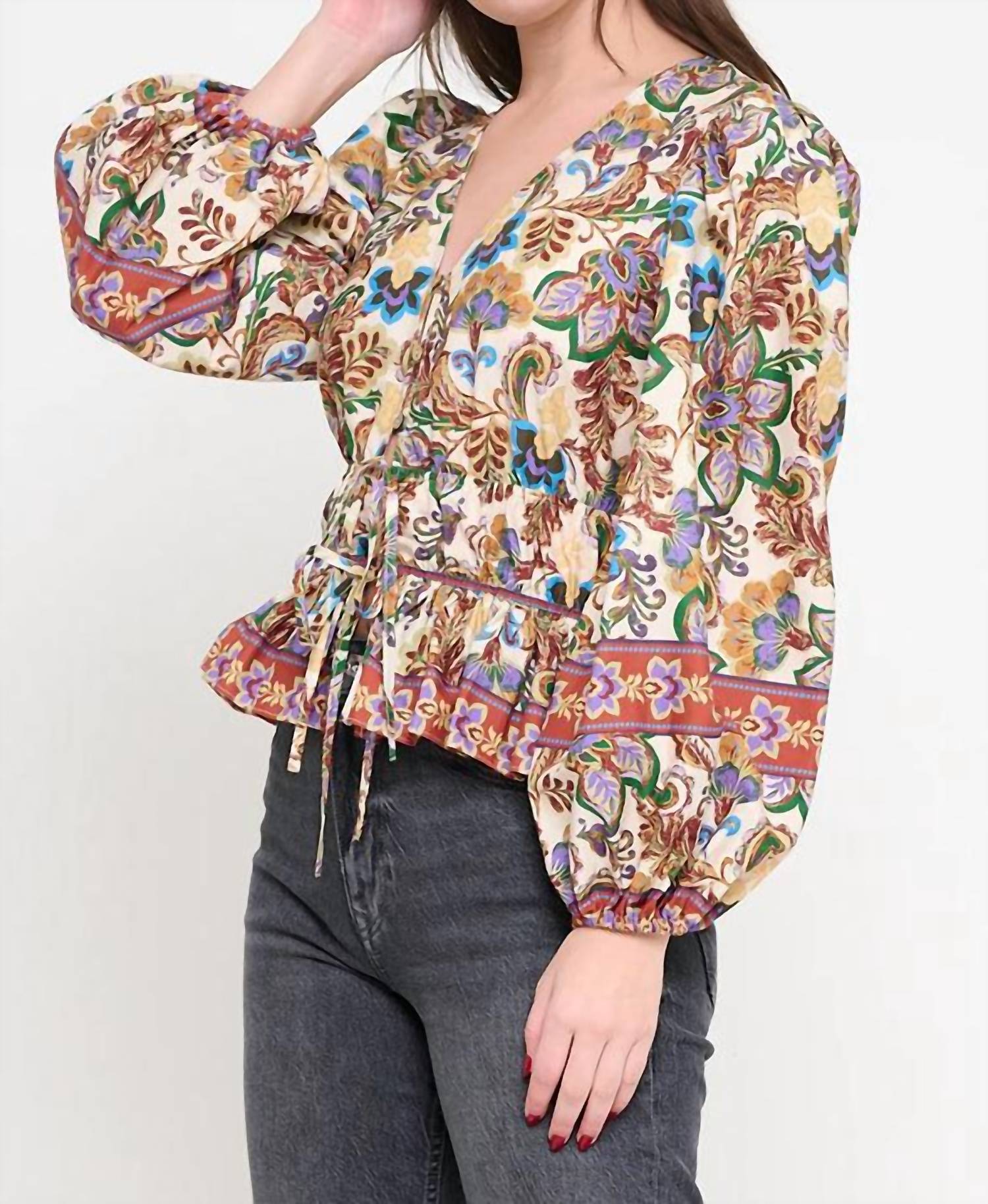 Meet Me In Santorini - Regal Tapestry Top