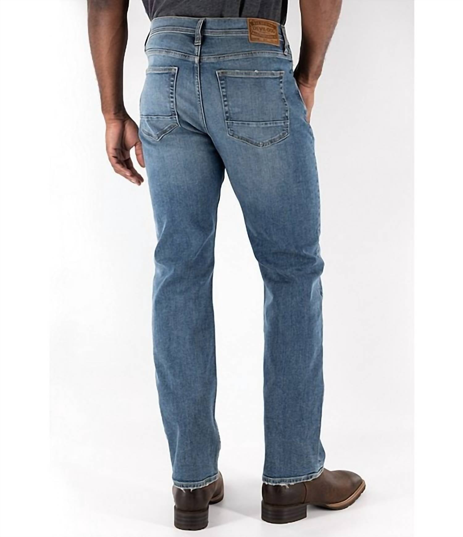 DEVIL-DOG Creswell Bootcut Jeans in medium stone - men's jeans - alternate view