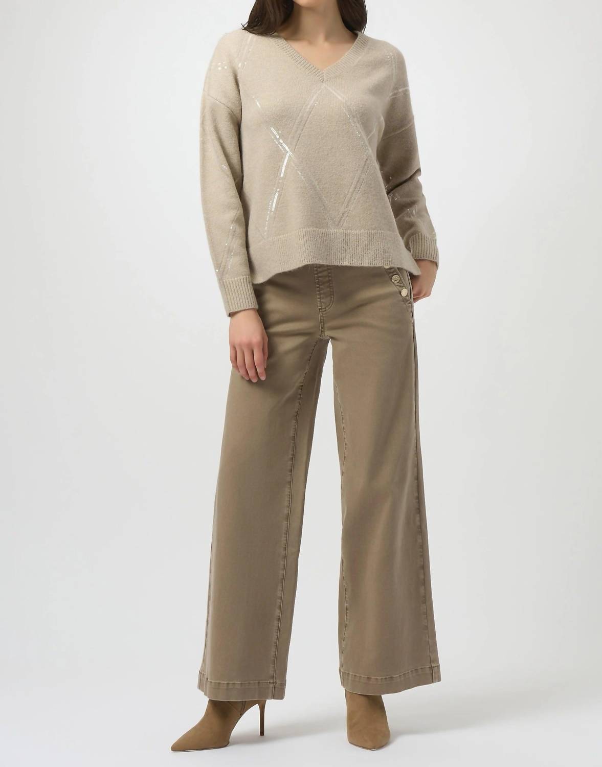 Joseph Ribkoff - Pull On Stretch Wide Leg Jeans
