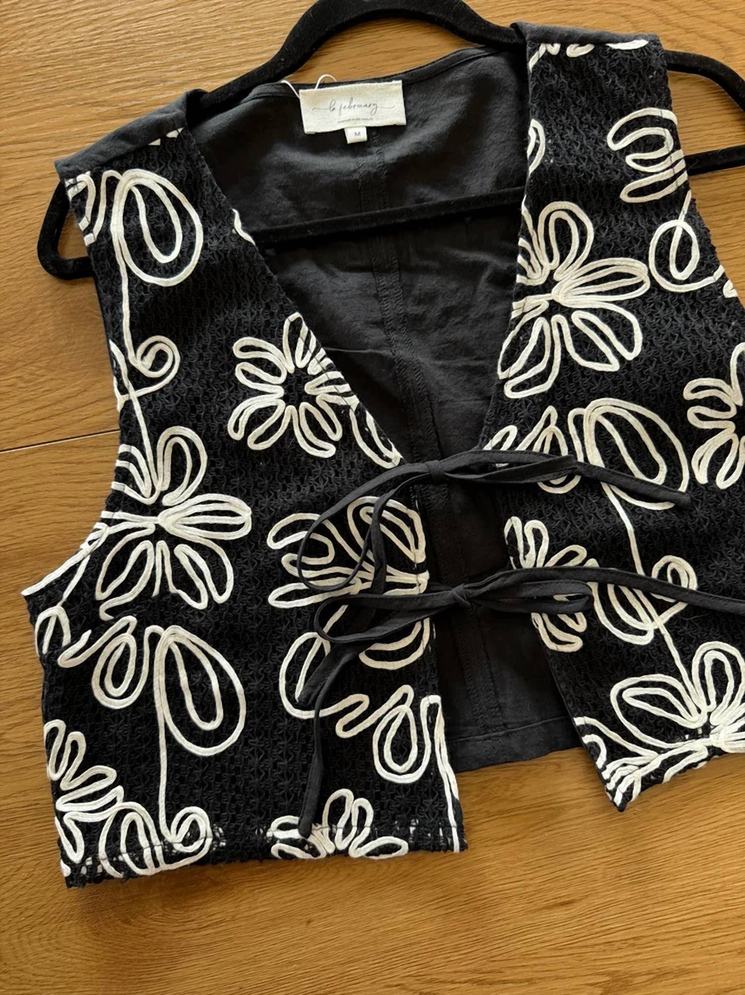 In February - Beautifully Embroidered Knit Vest