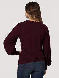 Wrangler - Retro Balloon Sleeve Top
