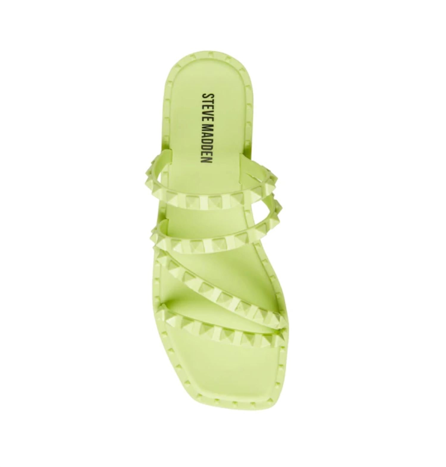 STEVE MADDEN Women's Skyler Strappy Slide Sandal in lime - women's sandal - view 4