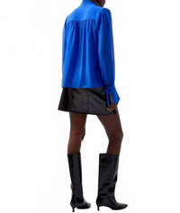 French Connection - Eden Long Sleeve Tie Neck Top
