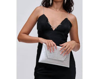 Urban Expressions - Women's Cora Croco Textured Envelope Bag