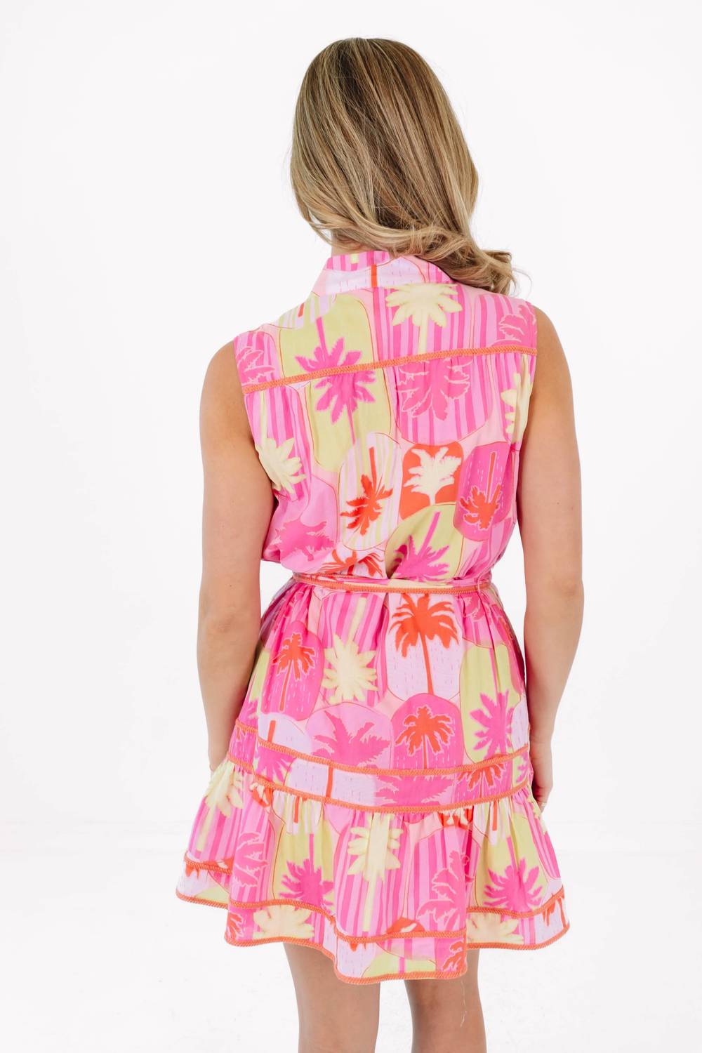 J.Marie - Sleeveless Tie Mini Dress