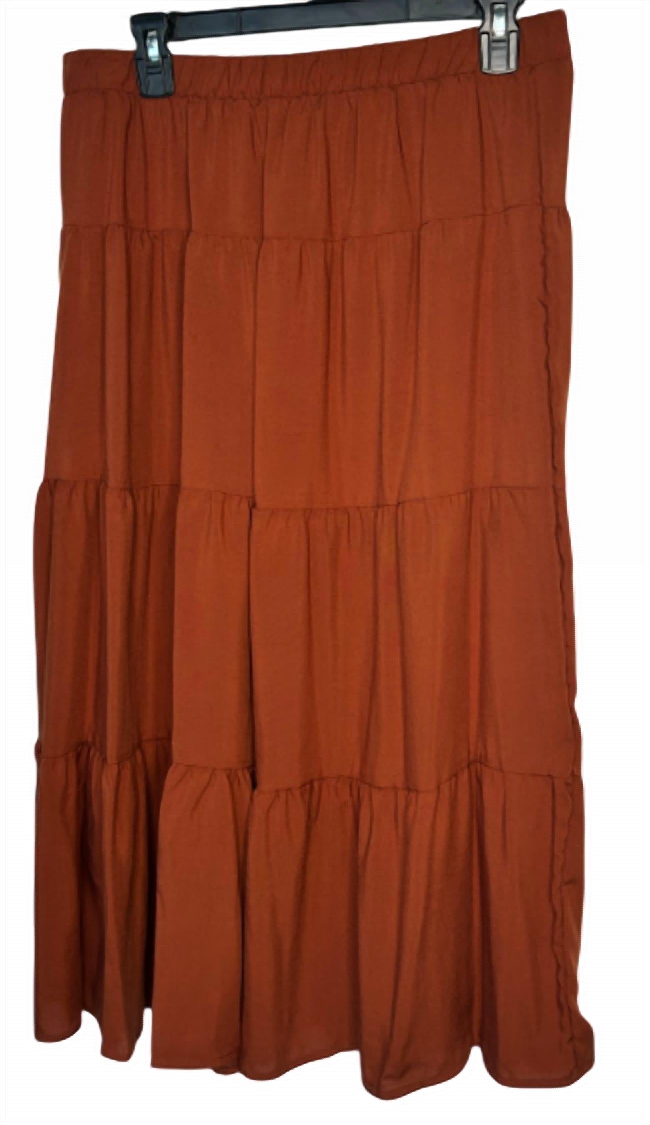 Aqua - Tiered Midi Skirt