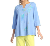 Jess & Jane - Sky High Pigment Dyed Cotton Jersey Top
