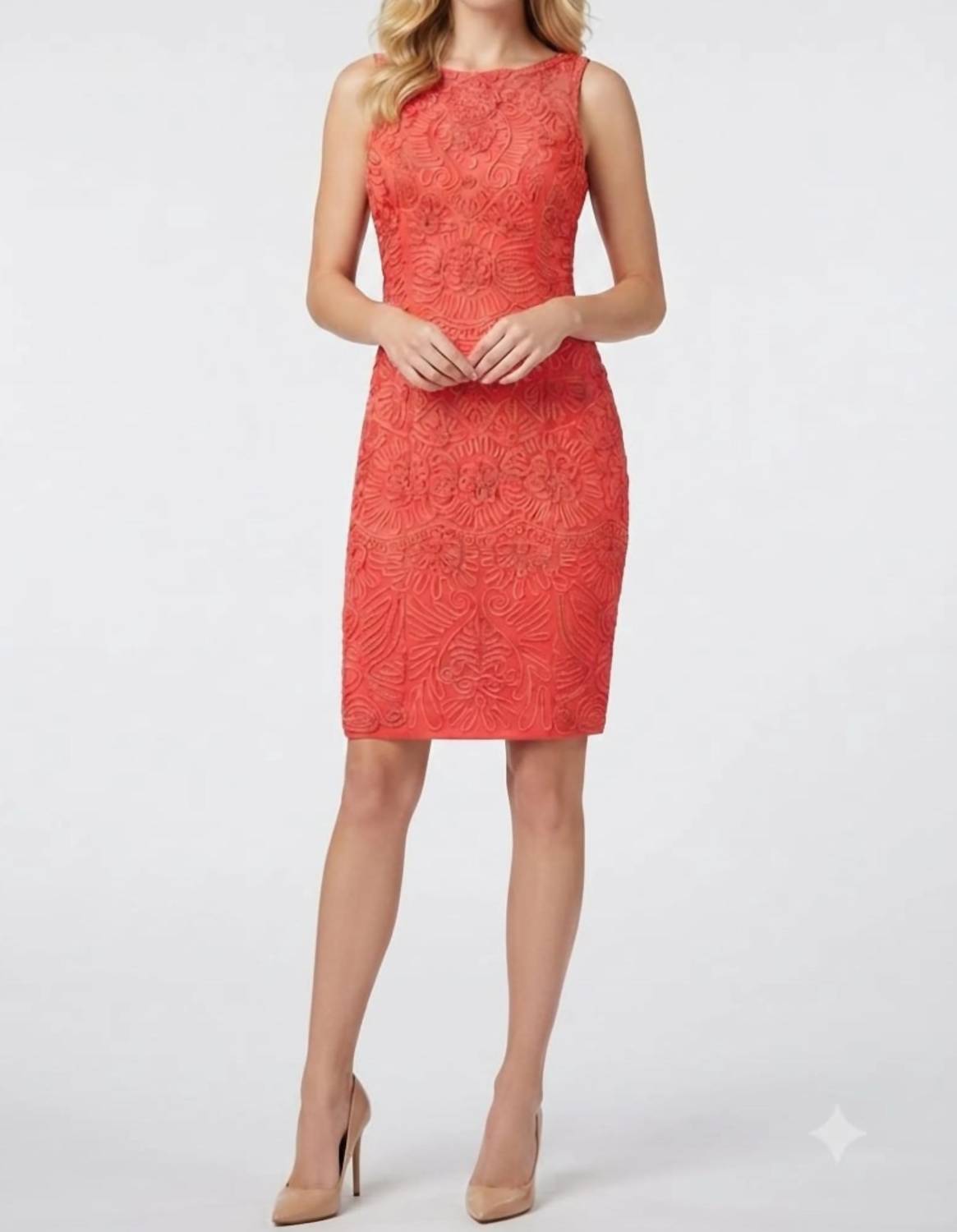 Sue Wong - Sleeveless Soutache Embroidered Dress