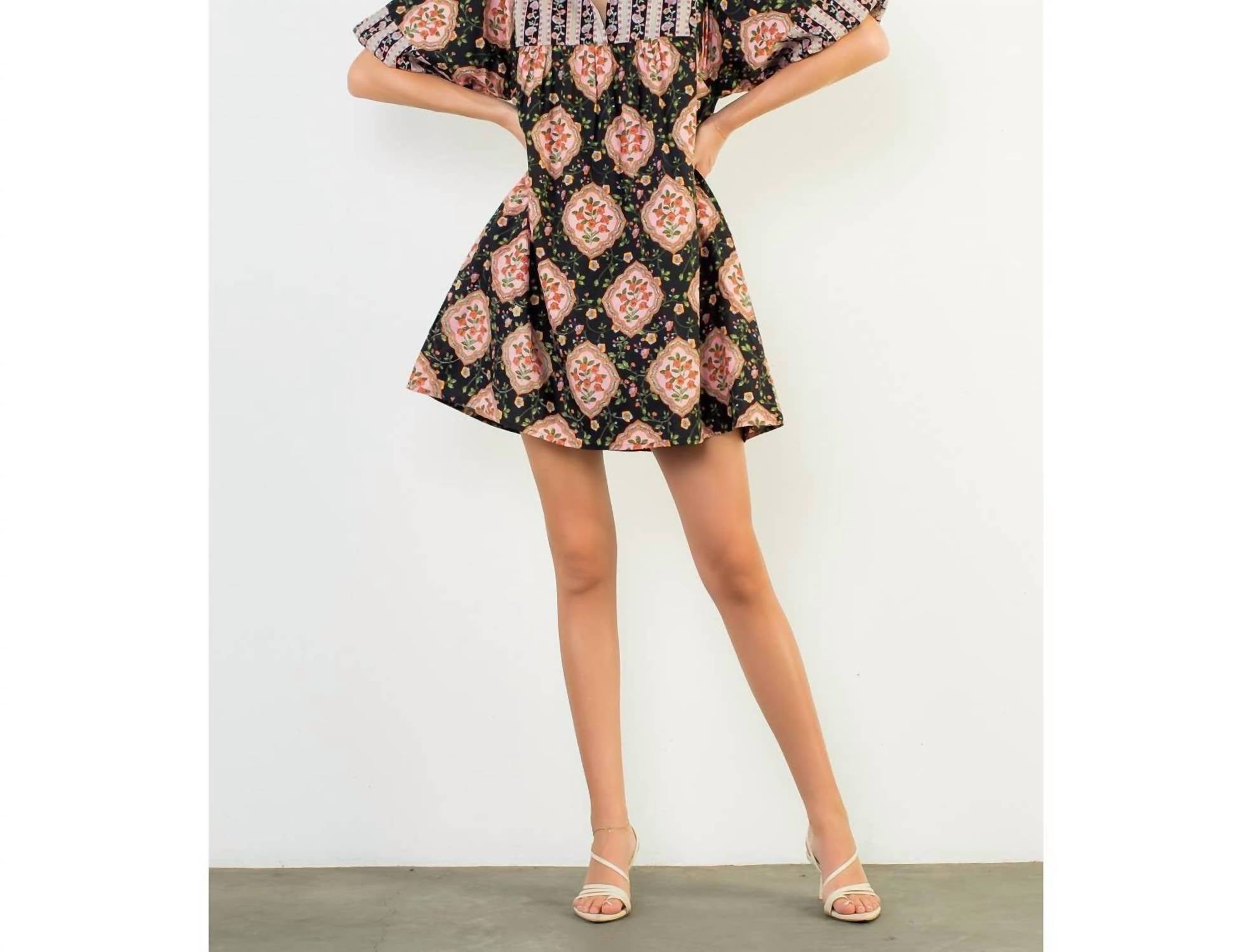 Thml - Puff Sleeve Floral Mini Dress