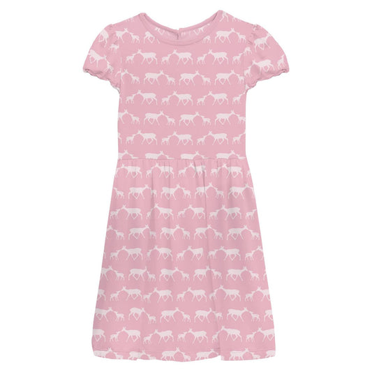 Kickee - Baby Girl's Flutter Sleeve Twirl Dress