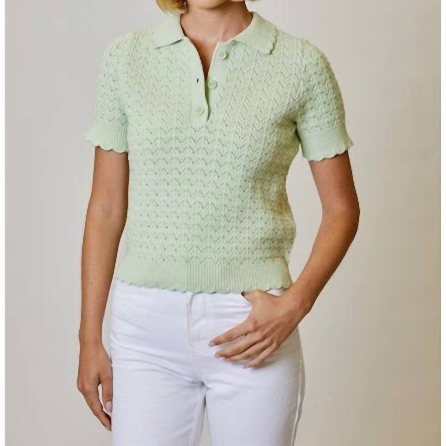 Design History - Polo Short Sleeve Sweater - FINAL SALE