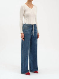 DAZE Madison Wide Leg Jean in vintage blue - women's pants - alternate view